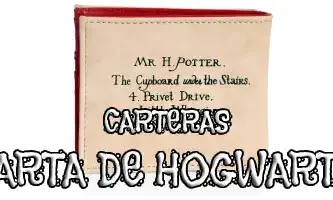 cartera carta de hogwarts, cartera carta de harry potter