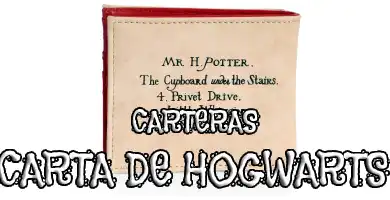 cartera carta de hogwarts, cartera carta de harry potter